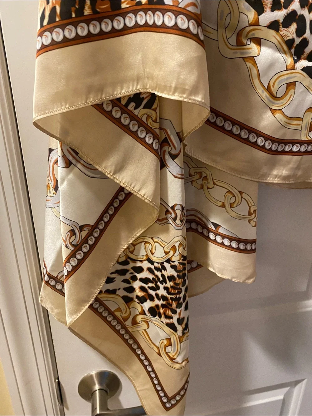 Jessica McClintock Huge Silky Versace Inspired Print Wrap Scarf NWT
